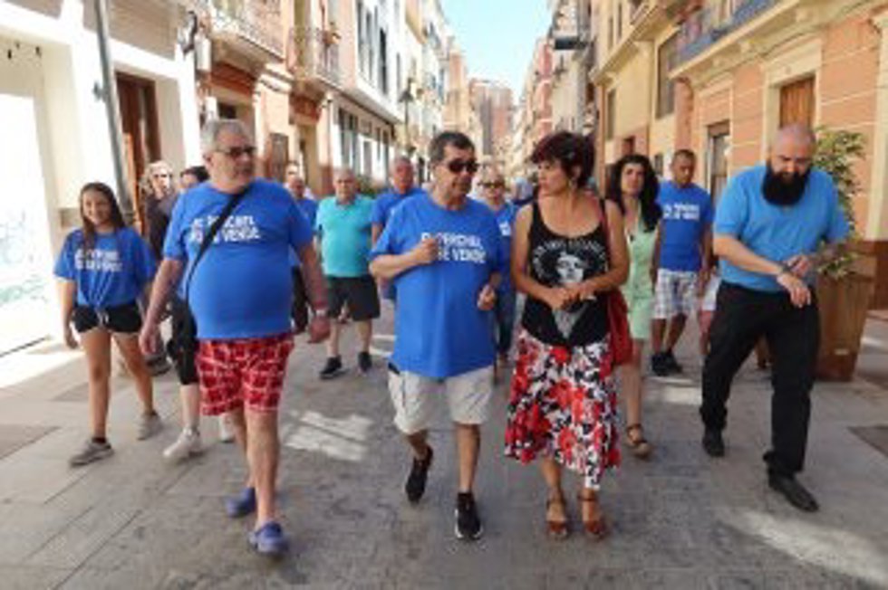 La candidata de Adelante Andalucía a la presidencia de la Junta, Teresa Rodríguez, en un acto en Málaga