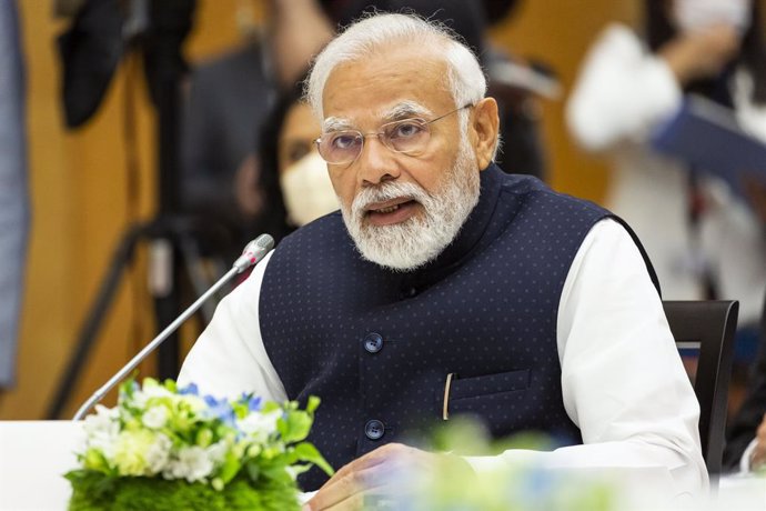 24 May 2022, Japan, Tokyo: Indian Prime Minister Narendra Modi speaks during the QUAD leaders' Summit. Photo: -/ZUMA Press Wire/Pool/dpa