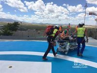 Evacuado en helicóptero un ciclista con varias picaduras de abejas en El Espinar (Segovia)