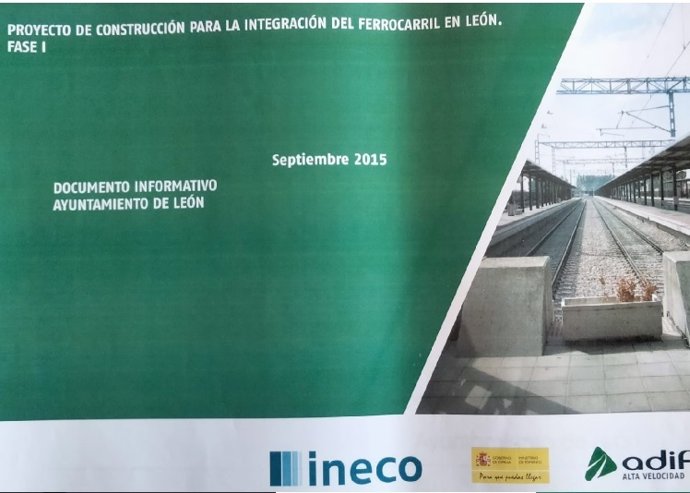 Documento que critica el Partido Popular de León respecto a las fechas de la integración ferroviaria