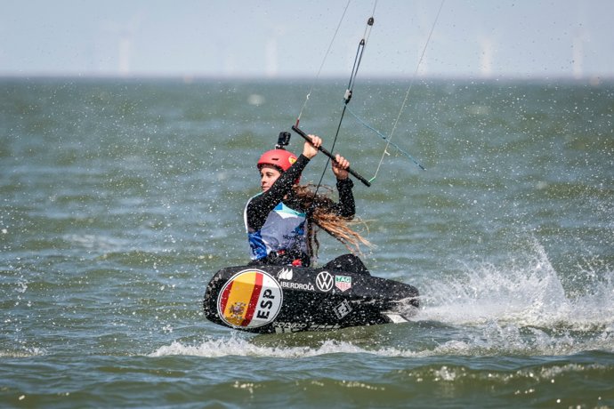 Gisela Pulido en la Copa del Mundo de vela de Países Bajos
