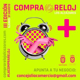 Cartel de la 'Compra-Reloj' de Los Alcázares