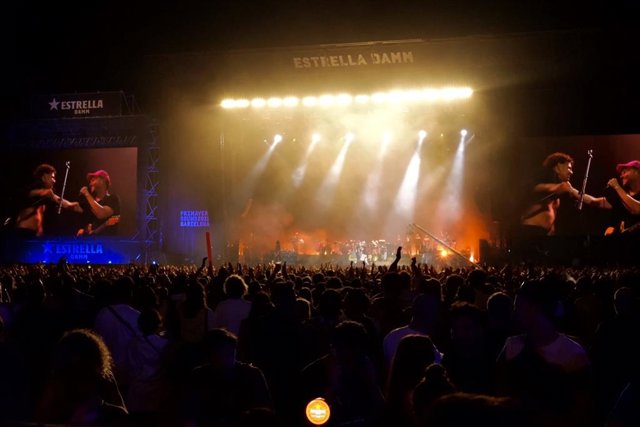 Concert de Gorillaz durant la tercera nit del Festival Primavera Sound al Parc del Fòrum de Barcelona