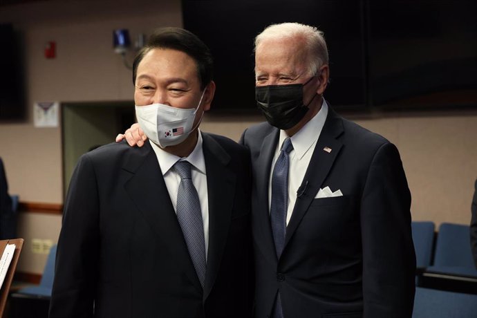 El presidente de Corea del Sur, Yoon Suk Yeol y el presidente de EEUU, Joe Biden