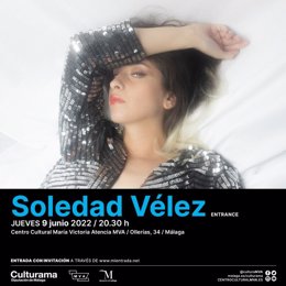 El centro cultural MVA de Málaga recibe el jueves en concierto a la cantante y compositora chilena Soledad Vélez