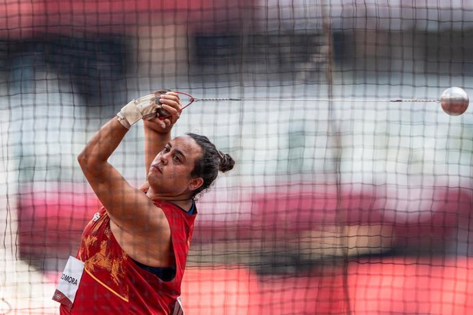 Archivo - Laura Redondo, del Equipo Español, en la clasificación de lanzamiento de martillo de atletismo durante los JJOO 2020, a 1 de agosto, 2021 en Tokio, Japón