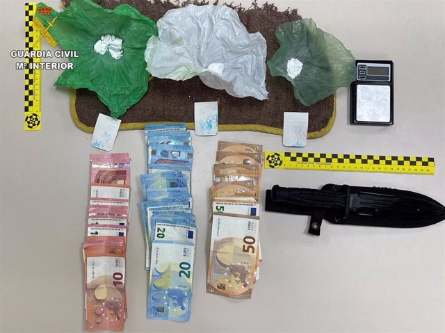 Cocaína y dinero intervenido en Magán