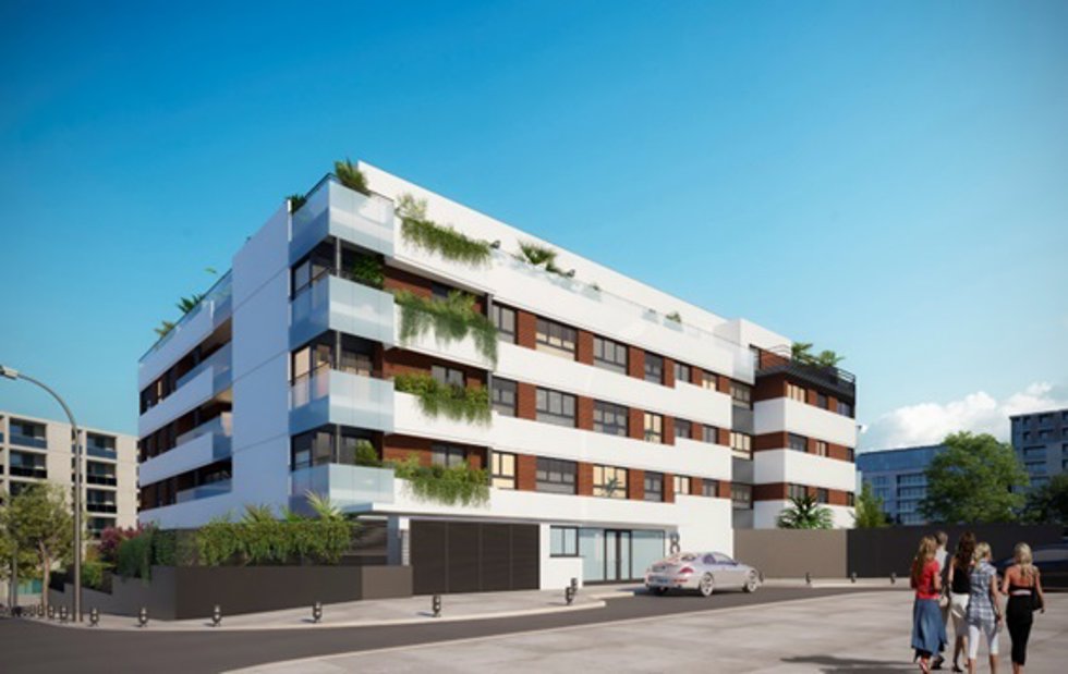Render del proyecto BTR (Build to Rent) Pozuelo Residences que Gestilar promueve para abrdn en Pozuelo de Alarcón
