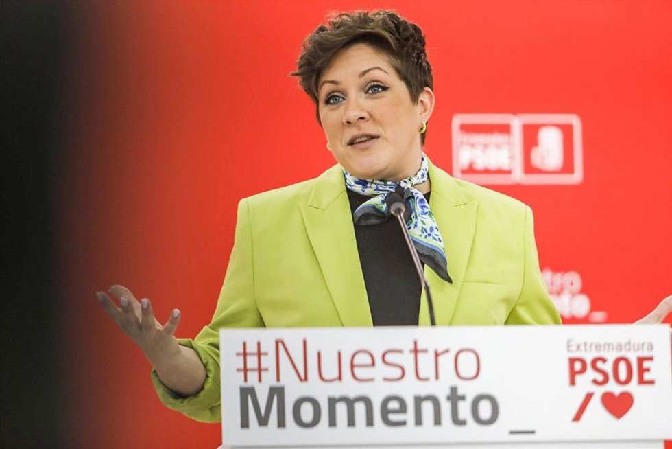 La portavoz del PSOE de Extremadura, Soraya Vega.