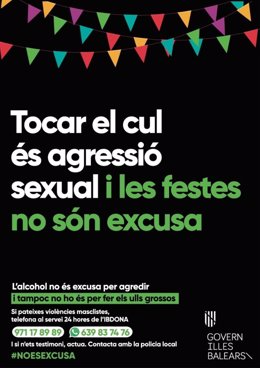 El Govern inicia una campaña de prevención de agresiones sexuales en fiestas populares