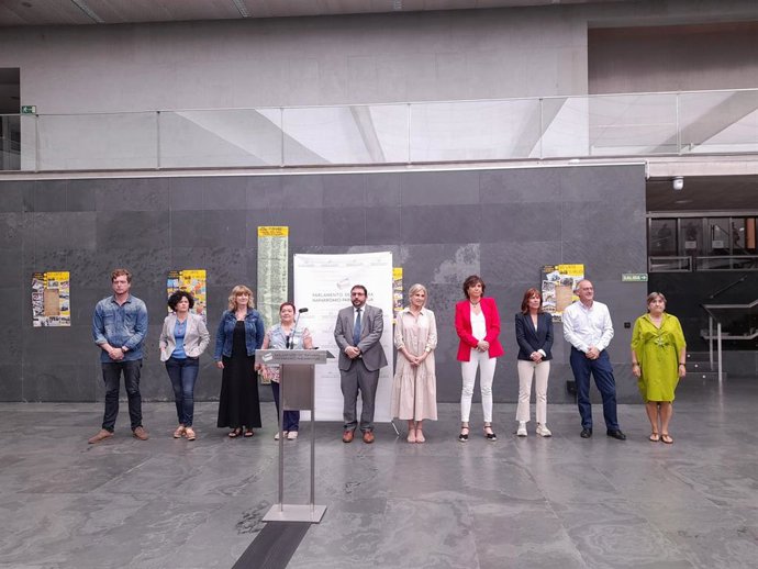 Un momento de la inauguración de la exposición