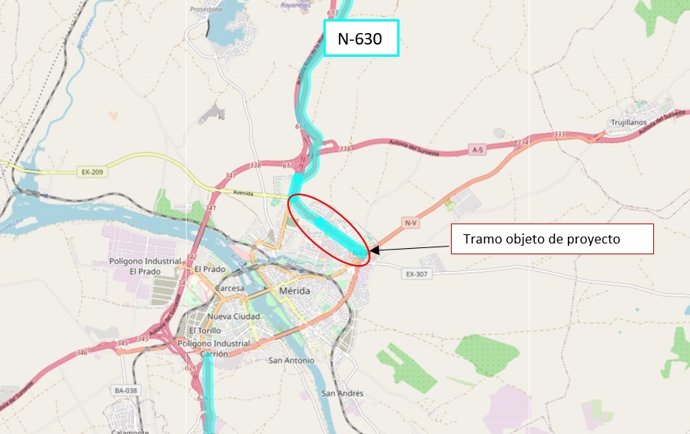 Aprobado provisionalmente el proyecto de trazado para la humanización y duplicación del acceso norte a Mérida