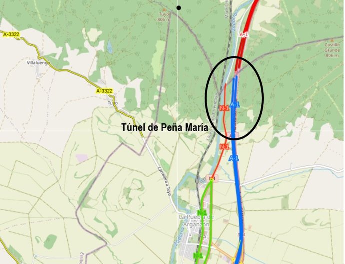 Adjudicación de las obras de modernización del túnel de Peña María, en Condado de Treviño (Burgos).