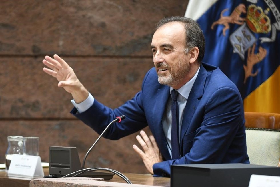 El presidente del Tribunal Supremo, Manuel Marchena, en una conferencia en el Parlamento de Canarias