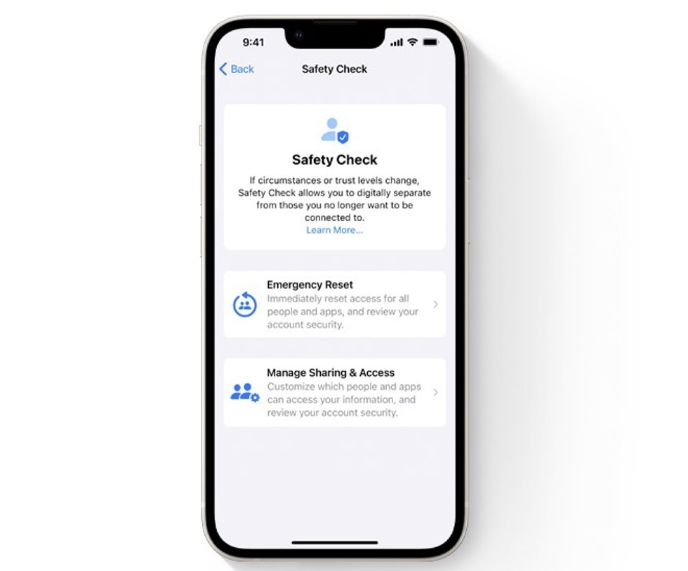 'Safety Check' En Ios 16