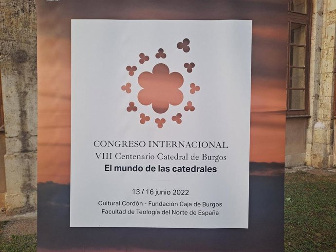 Cartel del Congreso de Catedrales organizado en el marco de las celebraciones del VIII centenario de la Catedral de Burgos.