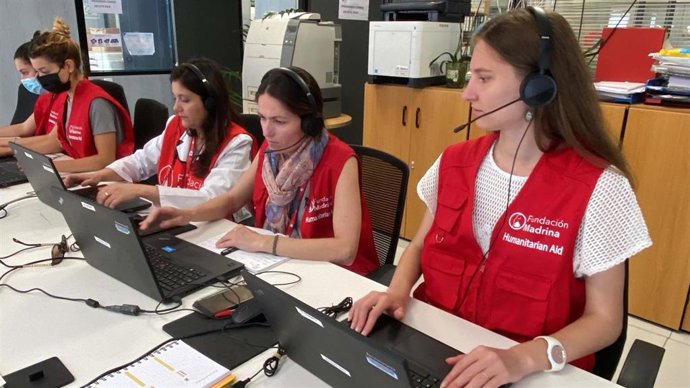 Call center de la Fundación Madrina.