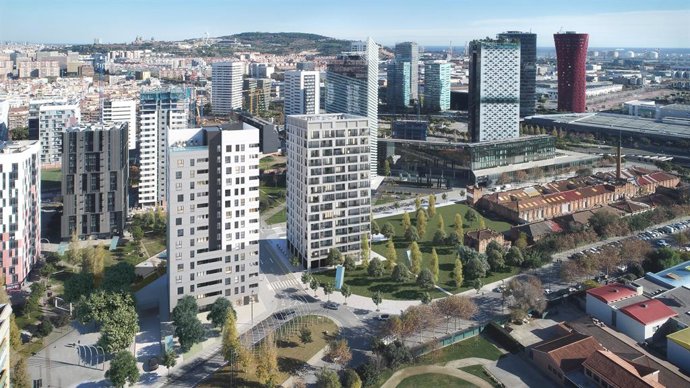 Archivo - Vista de l'Hospitalet de Llobregat (Barcelona)