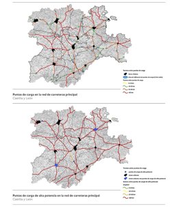 Distribución puntos de recarga.
