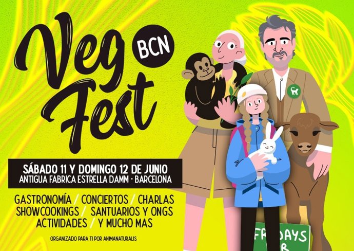 Cartell del festival veg que se celebra aquest cap de setmana a l'Antiga Fbrica Estrella Damm