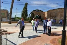 Visita a las obras de remodelación de la rueda de La Ñora