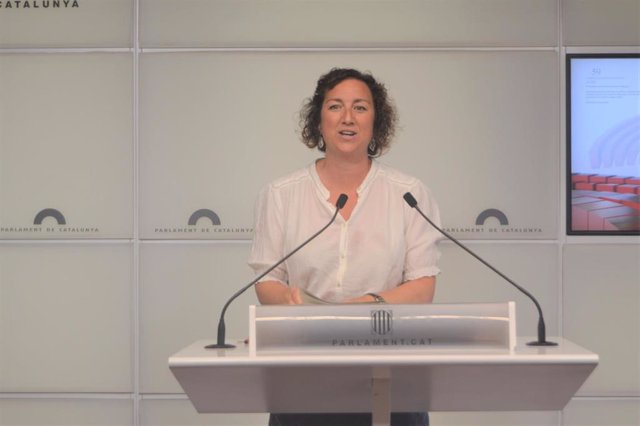 La portavoz del PSC en el Parlament, Alícia Romero, en rueda de prensa este 7 de junio de 2022.