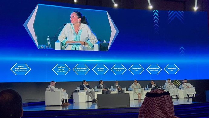 Sandra García-Sanjuán durante su ponencia en el Saudi-Spanish Investment Forum