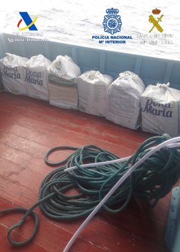 Droga incautada en un pesquero interceptado al sur de Canarias