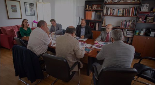 Reunión con motivo del primer año de la cátedra de la UVA y SNGULAR en el campus de Palencia.