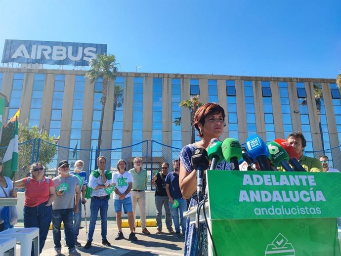 La candidata a la presidencia de la Junta por parte de Adelante Andalucía, Teresa Rodríguez.