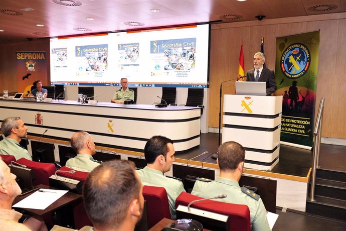 Archivo - Marlaska presenta la Oficina de Análisis de Información sobre Actividades ilícitas Medioambientales de la Guardia Civil.