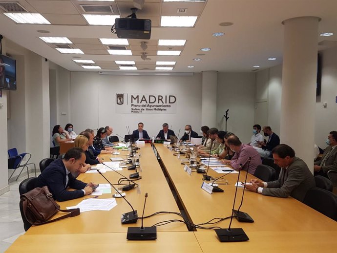 Reunión de la última sesión de la comisión de investigación en el Ayuntamiento de Madrid por el presunto espionaje a la presidenta de la Comunidad, Isabel Díaz Ayuso