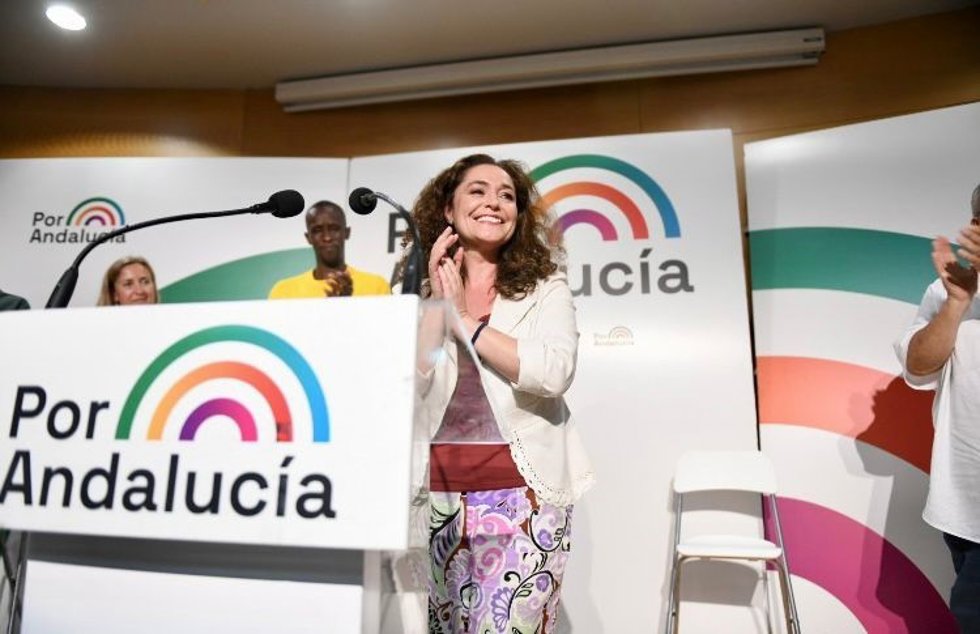 La candidata a la Presidencia de la Junta de Por Andalucía, Inma Nieto.