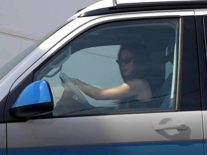 Shakira, llegando a su casa tras recoger a sus hijos en el colegio