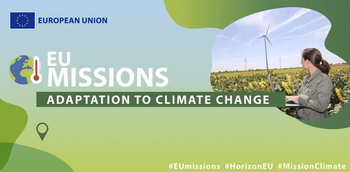 Cartel de la 'Mission Climate Adaptation' de la Comisión Europea.