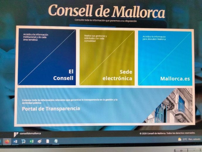 Archivo - Imagen de la web del Consell de Mallorca.