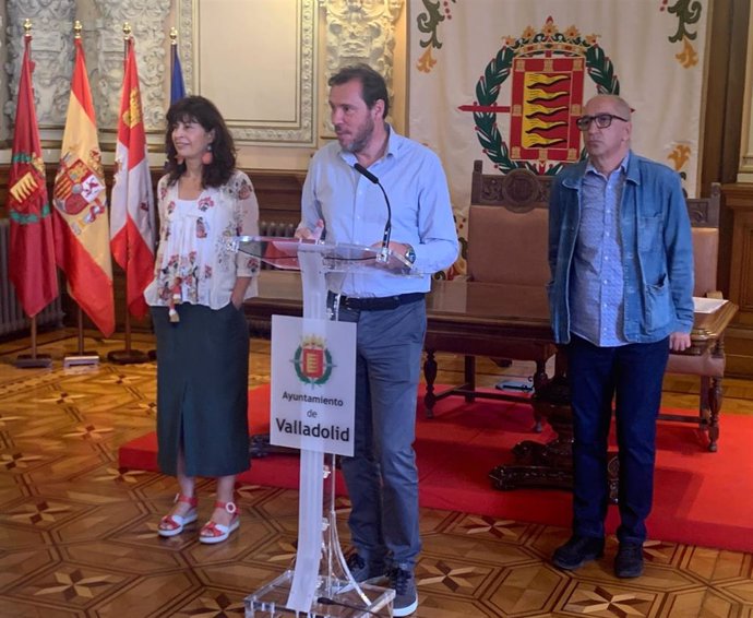 Rueda de prensa de Óscar Puente y Ana Redondo sobre la programación musical en Valladolid en el mes de junio.