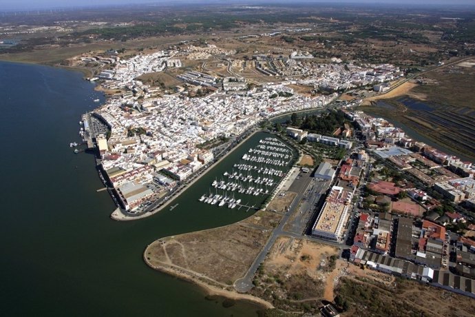Vista aérea de un puerto