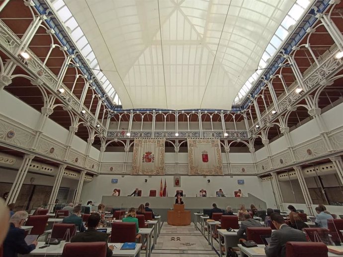 Imagen de la sesión plenaria celebrada en la Asamblea Regional