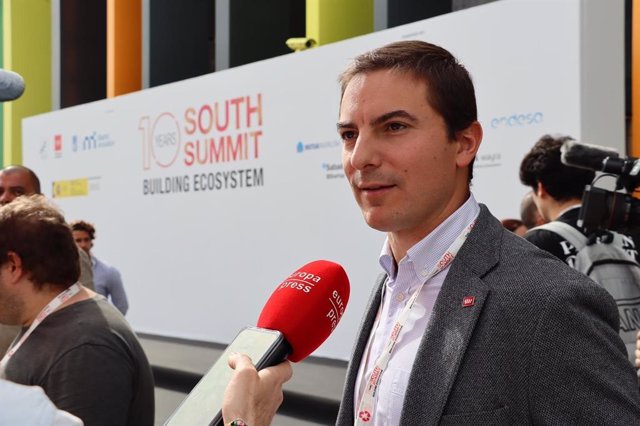 El portavoz del PSOE en la Asamblea de Madrid, Juan Lobato, en la inauguración de South Summit.