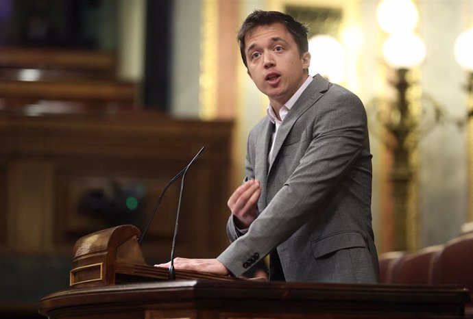 El portavoz de Más País en el Congreso, Íñigo Errejón, en el Pleno