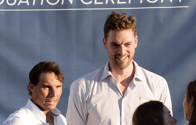 Archivo - Rafa Nadal y Pau Gasol 