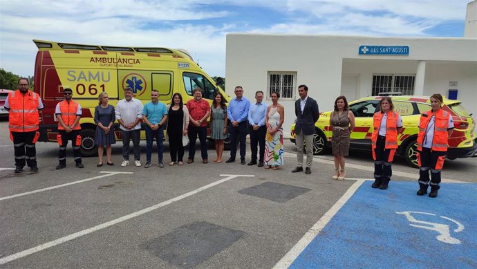 Presentación de una nueva ambulancia ubicada en Sant Agustí des Vedr, en el municipio de Sant Josep.