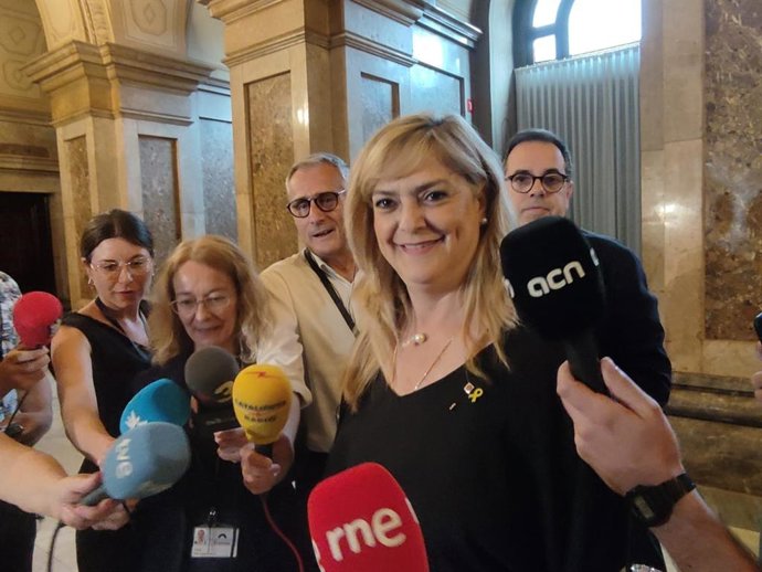 La consellera de Derechos Sociales de la Generalitat, Violant Cervera, en declaraciones a los medios este miércoles