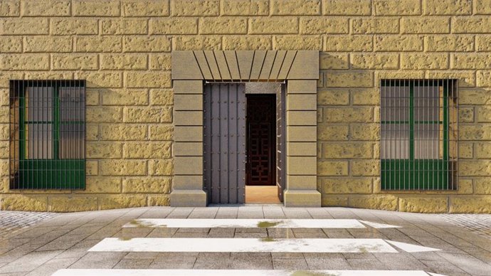 Imagen de cómo quedará el acceso principal a la Casa del Inca Garcilaso.