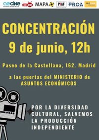 Productores independientes se concentran mañana ante el Ministerio de Asuntos Económicos contra la Ley Audiovisual