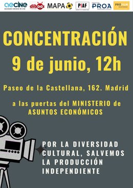 Cartel de la manifestación de productores independientes