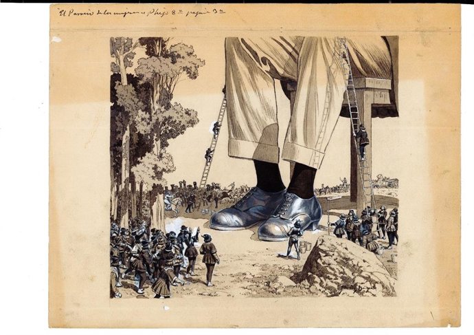 La Casa Museo Blasco Ibáñez de Valncia conmemora el centenario de la publicación de 'El paraíso de las mujeres' reuniendo en una exposición las 40 ilustraciones realizadas por el dibujante Narciso Méndez Bringa para la primera publicación de esta obra.