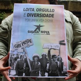 Cartel de Galiza Nova en su campaña del Orgullo LGBT+