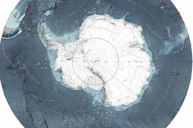 Carta batimétrica del Océano Austral